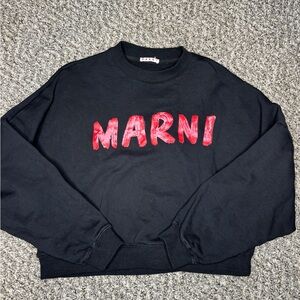 Marni WOMEN Sweater in Black with Red/PINK Logo